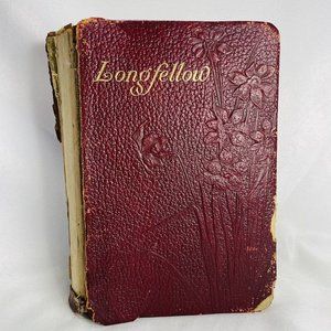 Poetical Works of Henry Wadsworth Longfellow Book Damaged, Undated Antique